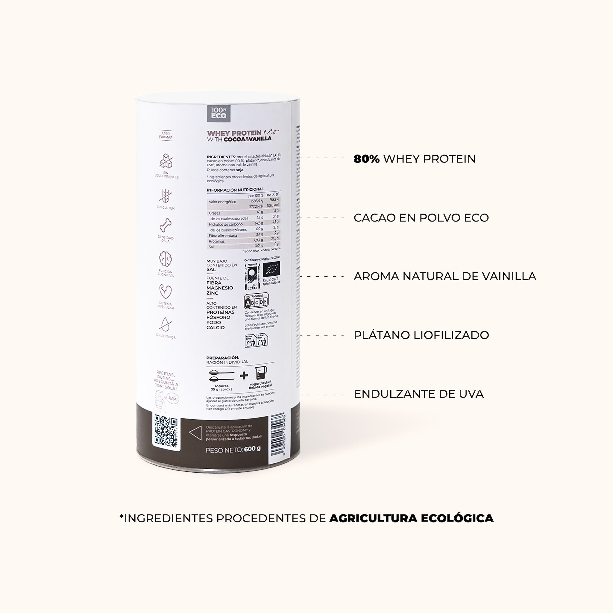 Whey protein ECO with Cocoa & Vanilla